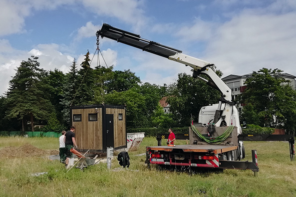 Toilettenhaus für Kleingartenanlagen