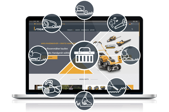 Onlineshop des Gartengeräte-Hesteller STIGA