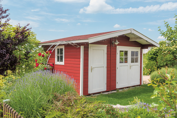 Gartenlaube - Wetterschutz und Werkzeugkammer