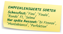 Empfehlenswerte Sorten