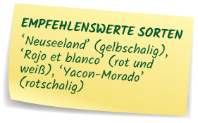 Empfehlenswerte Sorten