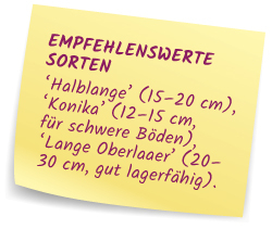 Empfehlenswerte Sorten