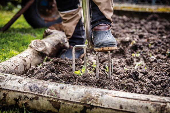 Umgraben mit der Grabegabel
