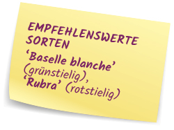 Empfehlenswerte  Sorten