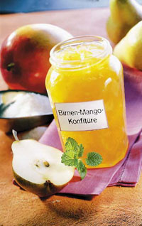 Birnen-Mango-Konfitüre