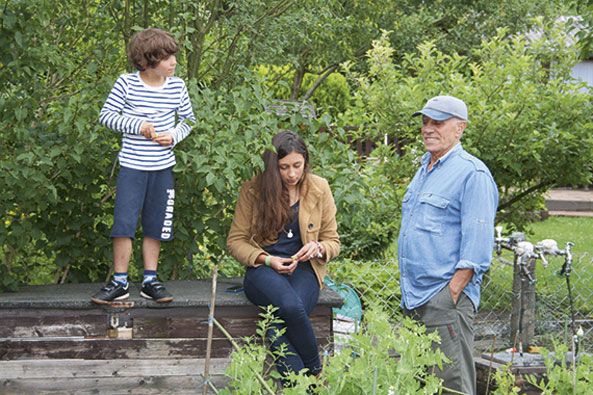 plaudern am Gartenzaun