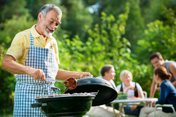 Mit Kohle grillen