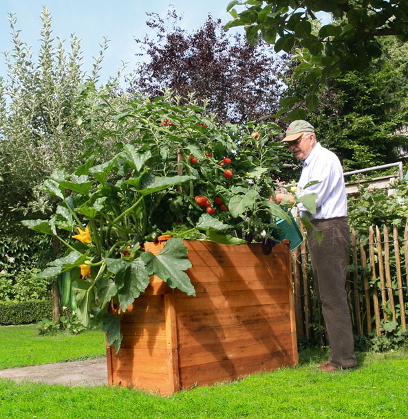 Am Hochbeet rückenschonend gärtnern