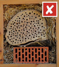 Wildbienen - Holzscheiben