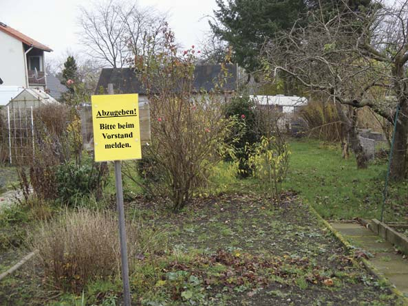 Kleingarten abzugegeben