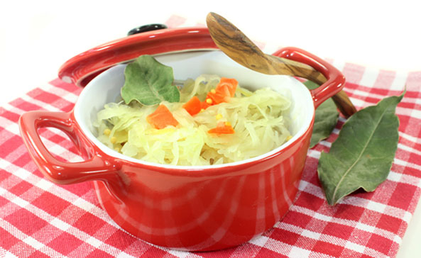 Milchsauer vergorenes Gemüse - Sauerkraut