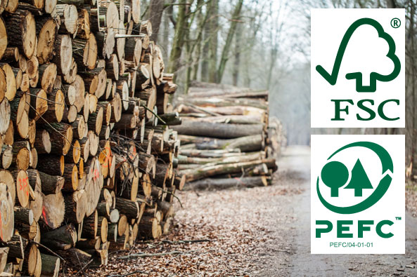 Zertifikate für Holzprodukte
