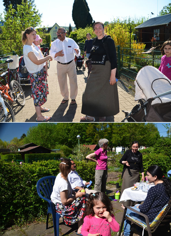 Die Gartenfreunde luden Flüchtlinge ein