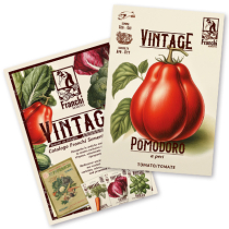 Saatgut im Retro-Stil