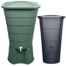 Regentonnen aus Recyclingkunststoff